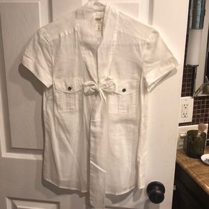 Lands End Canvas bow blouse